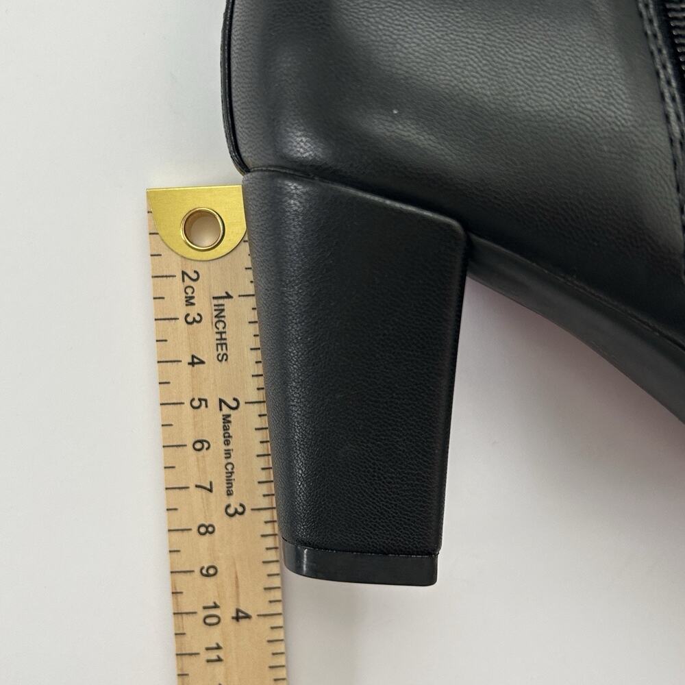 NIB Aerosoles Chai Knee High Boots Black Stretch Size 10 Women Square NEW IN BOX - Picture 3 of 16